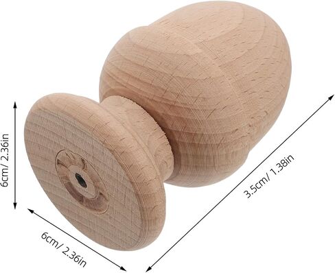 1Pc Wooden Finial Topper for Fence Bed Posts Finials Decorative Newel Post Cap for Curtain Rod End Cap Flagpole Topper DIY Craft for Home Staircases Furniture Mailboxes Deck 3.93x2.36Inch in Saudi Arabia
