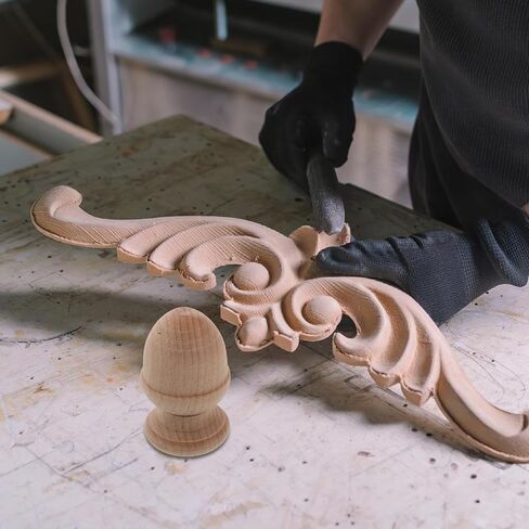1Pc Wooden Finial Topper for Fence Bed Posts Finials Decorative Newel Post Cap for Curtain Rod End Cap Flagpole Topper DIY Craft for Home Staircases Furniture Mailboxes Deck 3.93x2.36Inch in Saudi Arabia
