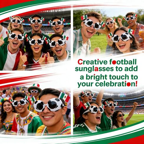 2026 Summer Soccer Event Flag Sunglasses, Funny Party Glasses for Patriotic Sports Fans, Comfortable and Lightweight in Saudi Arabia