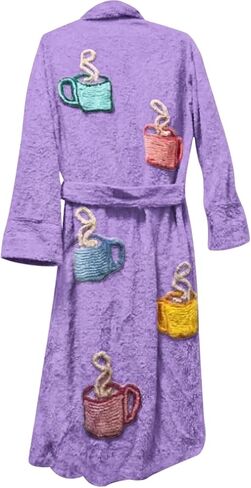 Men's Unisex Fight Tyler Brad Durden Pitt Purple Soft Bathrobe Style Spa Terry Towel Robe Coat in Kuwait