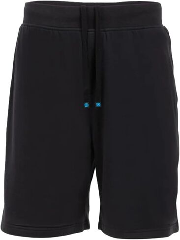 DudeRobe Men’s Black S/M Hooded Robe & S/M Casual SweatShorts with Drawstring from Shark Tank! Comfy & Absorbent Cotton Robe for After Shower in Saudi Arabia