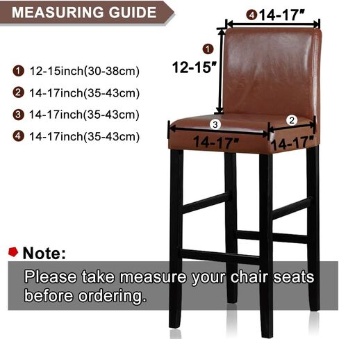 Lellen Bar Stool Covers Set of 2,Stretch Washable Barstool Seat Covers Removable Bar Chair Covers with Backs,Counter Height Bar Stool Chair Covers for Kitchen Dining Room Cafe in Saudi Arabia