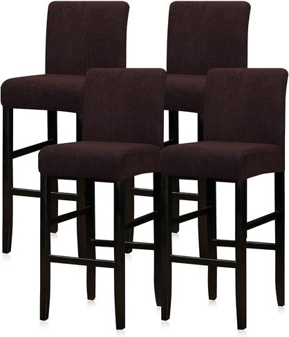Lellen Bar Stool Covers Set of 2,Stretch Washable Barstool Seat Covers Removable Bar Chair Covers with Backs,Counter Height Bar Stool Chair Covers for Kitchen Dining Room Cafe in Saudi Arabia