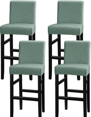 Lellen Bar Stool Covers Set of 2,Stretch Washable Barstool Seat Covers Removable Bar Chair Covers with Backs,Counter Height Bar Stool Chair Covers for Kitchen Dining Room Cafe in Saudi Arabia
