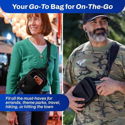 DefenderShield EMF & 5G Radiation Protection Crossbody Bag - Black in Kuwait