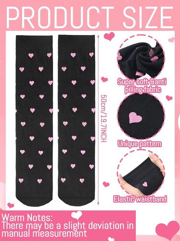 Fourluoo 3 Pairs Girls Knee High Socks Seamless over The Knee High Sock Heart Colorful Stockings for 4-12 Years Kids Daily Wear School Dating Dance in Kuwait
