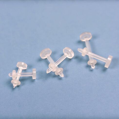 Clear Earrings Plastic Earrings for Sports Work School Surgery MRI Mix Set Plastic Clear Piercing Retainer Piercing Jewelry Clear Cartilage Helix Tragus Conch Daith Ear Lobe Eyebrow Septum Nose Lip Labret Monroe Medusa Piercing Retainer 16G 6mm 8mm 10mm B in Saudi Arabia