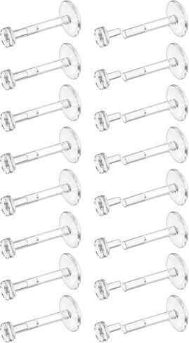 Dochais 16G 18G Clear Earrings Studs Lip Bars Retainer Flexible Acrylic Piercing Retainers Clear Cartilage Helix Stud Earring Labret Tragus Retainers Piercing Jewellery 16Pcs 6mm 8mm 10mm 12mm in Saudi Arabia