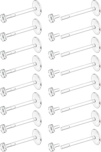 Dochais 16G 18G Clear Earrings Studs Lip Bars Retainer Flexible Acrylic Piercing Retainers Clear Cartilage Helix Stud Earring Labret Tragus Retainers Piercing Jewellery 16Pcs 6mm 8mm 10mm 12mm in Saudi Arabia