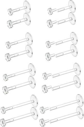 Dochais 16G 18G Clear Earrings Studs Lip Bars Retainer Flexible Acrylic Piercing Retainers Clear Cartilage Helix Stud Earring Labret Tragus Retainers Piercing Jewellery 16Pcs 6mm 8mm 10mm 12mm in Saudi Arabia