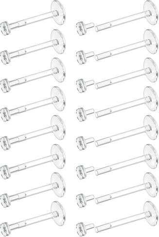 Dochais 16G 18G Clear Earrings Studs Lip Bars Retainer Flexible Acrylic Piercing Retainers Clear Cartilage Helix Stud Earring Labret Tragus Retainers Piercing Jewellery 16Pcs 6mm 8mm 10mm 12mm in Saudi Arabia