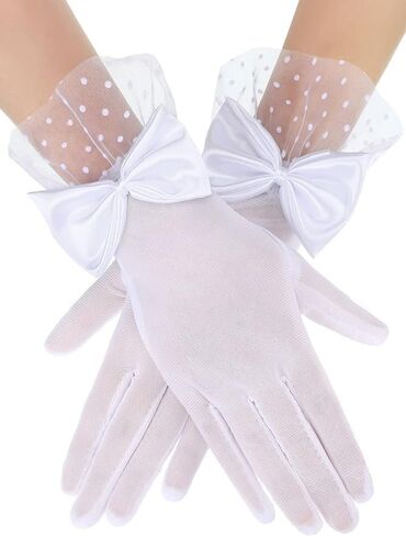 Black Lace Gloves for Women - 1920s Elegant Short Mesh Bridal Wedding Gloves for Tea Party, Dinner, Opera in Kuwait