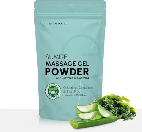 Sumire Edition Japanese Nuru Massage Gel Powder 40g | Nori Seaweed & Aloe Vera | Gift Ready Glass Jar | Made in Japan | Vegan | Fragrance Free | Makes up to 1.05 Gallons in Saudi Arabia