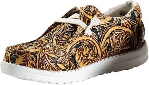 Twister Casual Shoes Girls Floral Ashton Lace Closure Tan 446009208 in Kuwait
