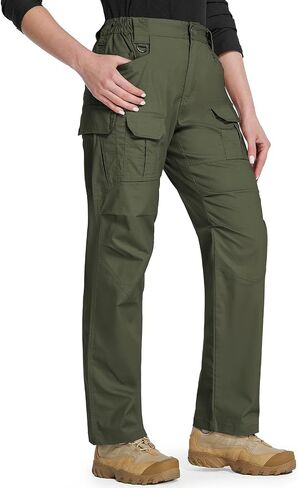 Hiwise Women's Stretch Tactical Pants Water Resistant Ripstop Cargo Work Pants Outdoor Lightweight Hiking Pants in Saudi Arabia