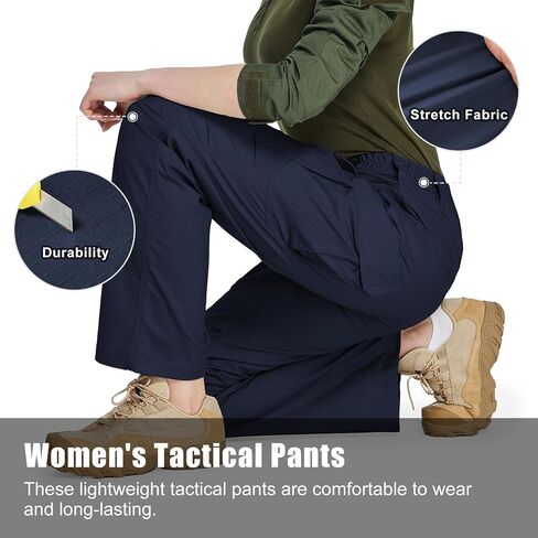 Hiwise Women's Stretch Tactical Pants Water Resistant Ripstop Cargo Work Pants Outdoor Lightweight Hiking Pants in Saudi Arabia