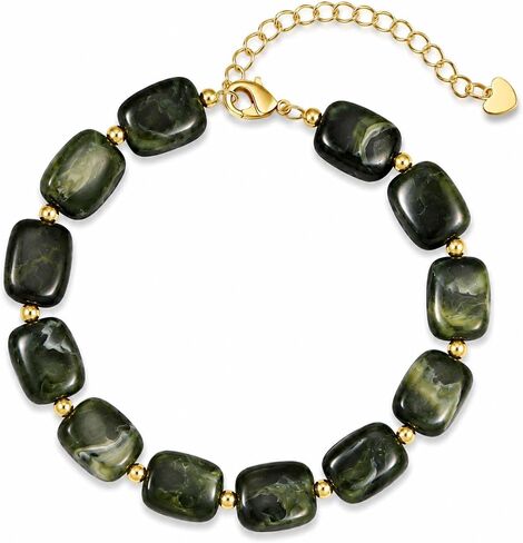 Colorful Beaded Bracelets for Women, Boho Bracelets for Women Girls Trendy Acrylic Resin Bead Bracelet Chunky Statement Bracelet Summer Beach Vacation Gifs Jewelry in Saudi Arabia