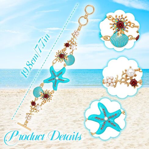 JAPDNK Womens Summer Outfits, Boho Bracelets for Women, Starfish Shell Ocean Summer Beach Vacation Trendy Fashion Gifts for Women in Saudi Arabia