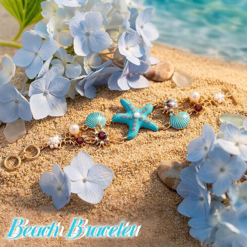 JAPDNK Womens Summer Outfits, Boho Bracelets for Women, Starfish Shell Ocean Summer Beach Vacation Trendy Fashion Gifts for Women in Saudi Arabia