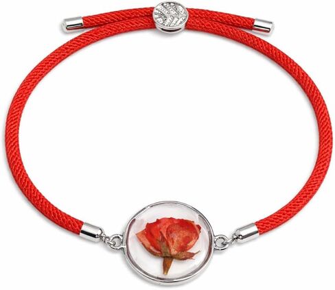 Dried Pressed Birth Month Flower Bracelet, Adjustable tree of life knot Cord Bracelet, Personalized Gift in Saudi Arabia