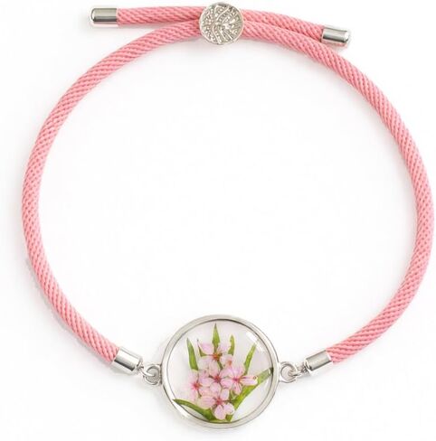 Dried Pressed Birth Month Flower Bracelet, Adjustable tree of life knot Cord Bracelet, Personalized Gift in Saudi Arabia
