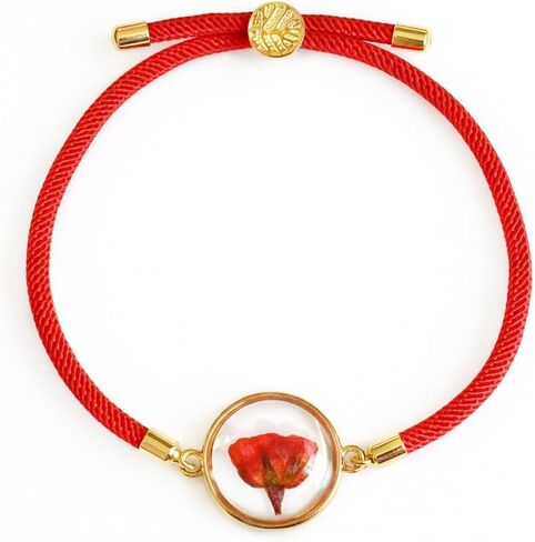 Dried Pressed Birth Month Flower Bracelet, Adjustable tree of life knot Cord Bracelet, Personalized Gift in Saudi Arabia