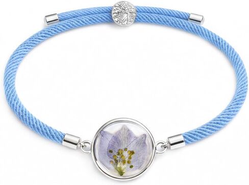 Dried Pressed Birth Month Flower Bracelet, Adjustable tree of life knot Cord Bracelet, Personalized Gift in Saudi Arabia