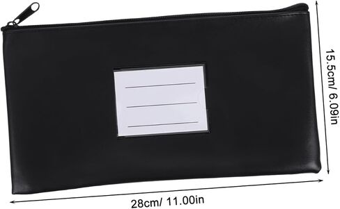 TEHAUX 6pcs Zipper Money Bag for Cash and Document Storage Coin Deposit Pouch Card Slot for Bank Use and Travel Organization in Kuwait