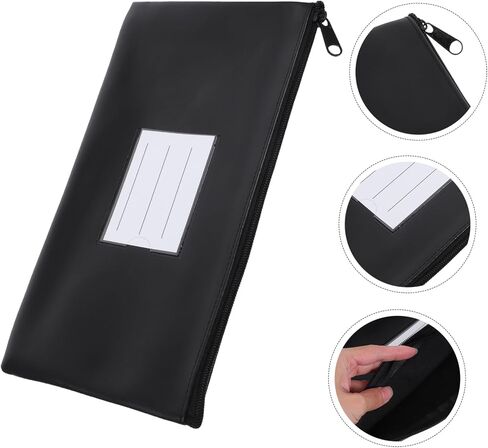 TEHAUX 6pcs Zipper Money Bag for Cash and Document Storage Coin Deposit Pouch Card Slot for Bank Use and Travel Organization in Kuwait