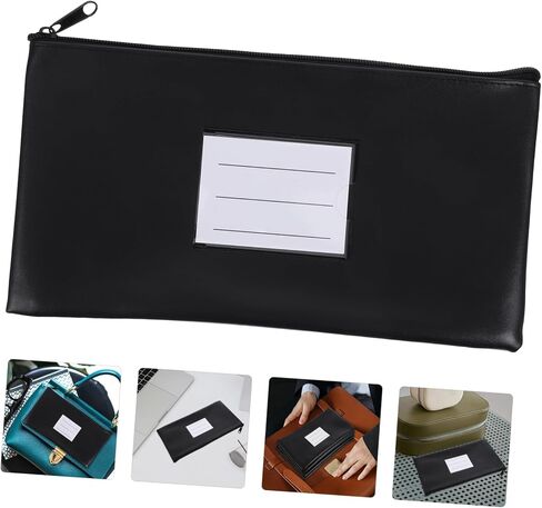 TEHAUX 6pcs Zipper Money Bag for Cash and Document Storage Coin Deposit Pouch Card Slot for Bank Use and Travel Organization in Kuwait
