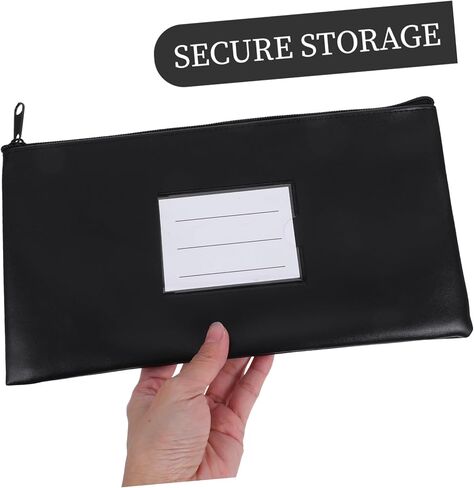 TEHAUX 6pcs Zipper Money Bag for Cash and Document Storage Coin Deposit Pouch Card Slot for Bank Use and Travel Organization in Kuwait