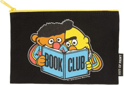 Out of Print Bert and Ernie Book Club: Sesame Street Zipper Pouch - Officially Licensed Accessory For Book Lovers to Carry School Supplies and More in Kuwait