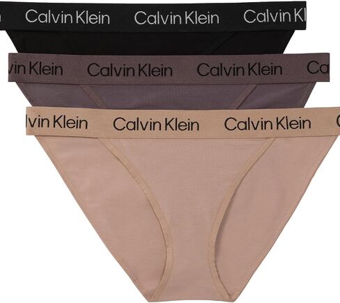 Calvin Klein Women's Cotton Stretch Renewed String Bikini Panties, 3 Pack in Saudi Arabia
