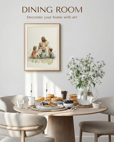InSimSea 12x16 Framed Christian Wall Art, Jesus with Children Canvas Painting Prints, Jesus Teaching Kids Wall decor for Kid’s Room, Prayer Room, Church, Nursery, Living Room in Saudi Arabia