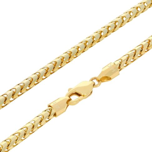 Nuragold 14k الذهب الأصفر الحقيقي الصلبة فرانكو الماس قطع 3 مللي متر Spiga القمح سلسلة سوار (7 "-9") مجوهرات إيطالية للرجال in Kuwait