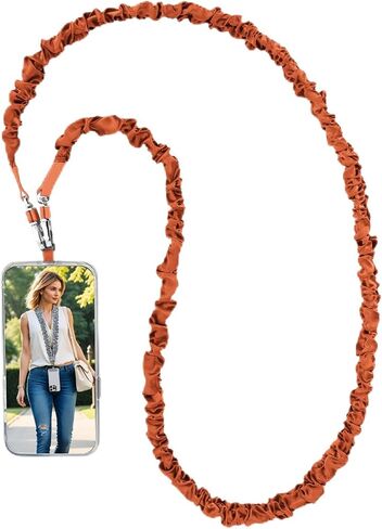 Cell Phone Lanyards, Black Phone Strap Crossbody Wrist Strap Compatible with Most Smart Phones for the Badge and Keys (Black, 50 inch) in Kuwait