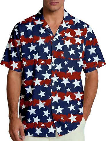 Funny Hawaiian Shirts for Men Short Sleeve, Beach Casual Button Down Shirts Summer Tropical Vacation Aloha Shirt in Saudi Arabia