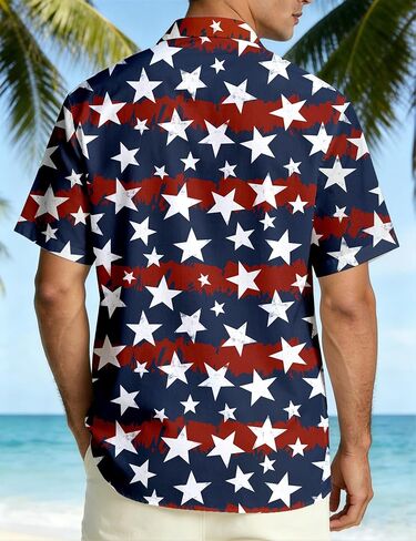 Funny Hawaiian Shirts for Men Short Sleeve, Beach Casual Button Down Shirts Summer Tropical Vacation Aloha Shirt in Saudi Arabia