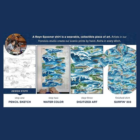 Reyn Spooner Tahitian Cotton Hawaiian Aloha Shirt - Classic Fit Button Front in Kuwait
