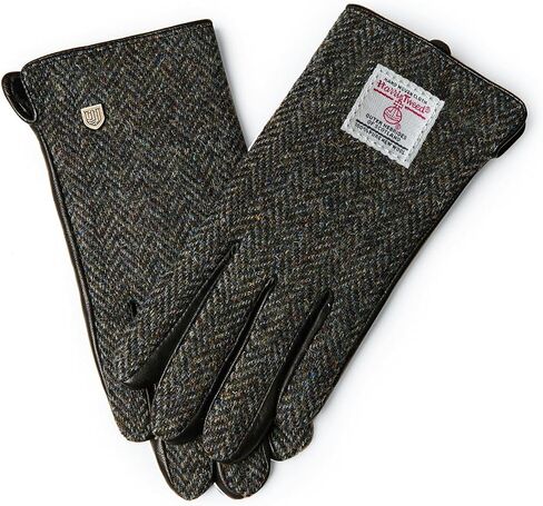 قفازات Islander Harris Tweed من الجلد تعمل باللمس من الصوف الخارجي من Hebrides in Kuwait