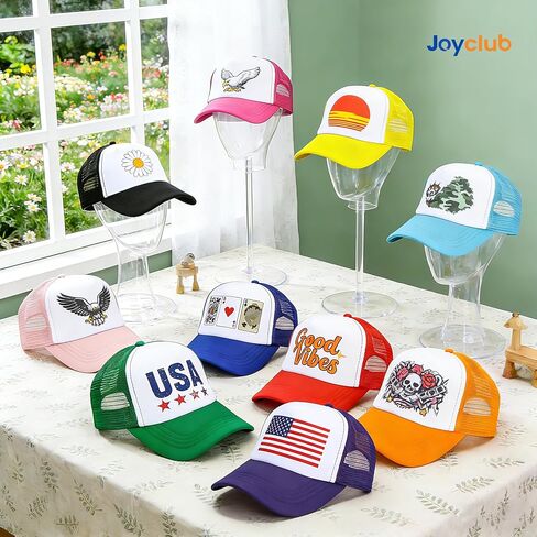 Joyclub 15 Pack Colorful Trucker Hats Bulk Adjustable Sublimation Hats Blank Snapback Mesh Baseball Cap for Man Women in Saudi Arabia