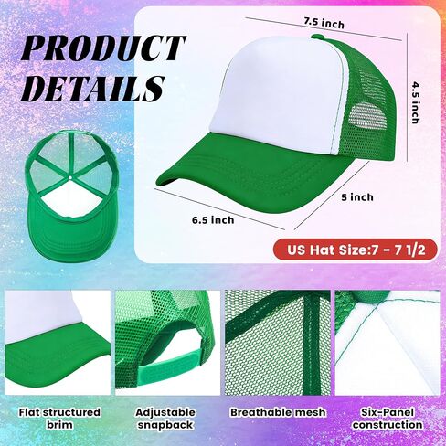 Joyclub 15 Pack Colorful Trucker Hats Bulk Adjustable Sublimation Hats Blank Snapback Mesh Baseball Cap for Man Women in Saudi Arabia