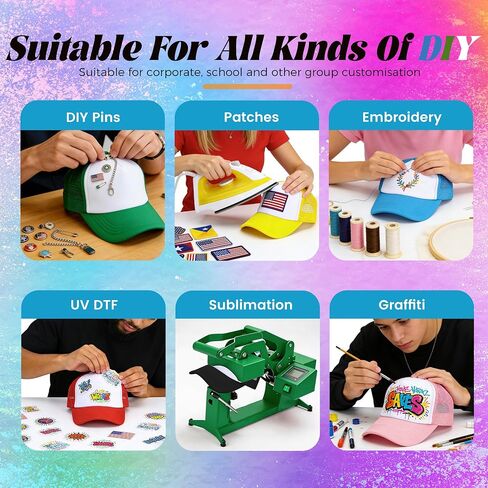 Joyclub 15 Pack Colorful Trucker Hats Bulk Adjustable Sublimation Hats Blank Snapback Mesh Baseball Cap for Man Women in Saudi Arabia