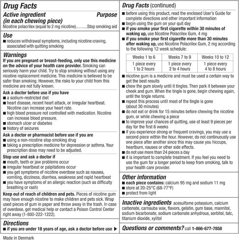 GoodSense Coated Nicotine Polacrilex Gum, 2 mg (Nicotine), Stop Smoking Aid, Mint Flavor, 160 Count in Kuwait