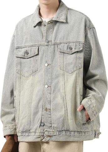 Men's Trucker Coat Denim Jackets in Saudi Arabia