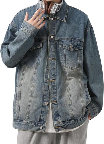 Men's Trucker Coat Denim Jackets in Saudi Arabia