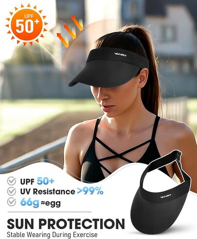 YANIKY Sun Visor Hat for Women,UPF50+ Seamless Sun Hats Men Women Lightweight Sports Cap Stretchy Ponytail Hat for Outdoor in Saudi Arabia