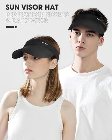 YANIKY Sun Visor Hat for Women,UPF50+ Seamless Sun Hats Men Women Lightweight Sports Cap Stretchy Ponytail Hat for Outdoor in Saudi Arabia