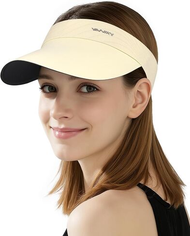 YANIKY Sun Visor Hat for Women,UPF50+ Seamless Sun Hats Men Women Lightweight Sports Cap Stretchy Ponytail Hat for Outdoor in Saudi Arabia