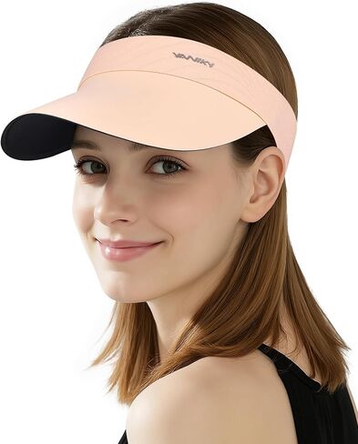 YANIKY Sun Visor Hat for Women,UPF50+ Seamless Sun Hats Men Women Lightweight Sports Cap Stretchy Ponytail Hat for Outdoor in Saudi Arabia